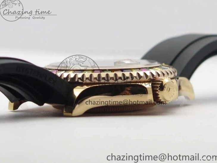 MiroTime 0112 WeatherProof Yacht-Master 40 116695SATS Bp Maker Best Edition Black Dial on Rubber Strap SA 3001